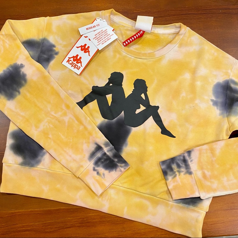 KAPPA Authentic Galz Cropped Sweatshirt Italian Sportswear New Size Small